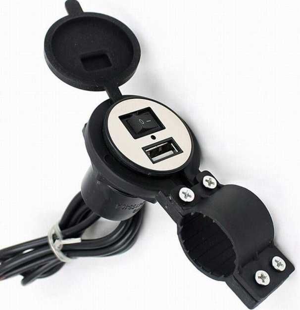 Priza waterproof incarcator usb pentru motociclete atv scuter