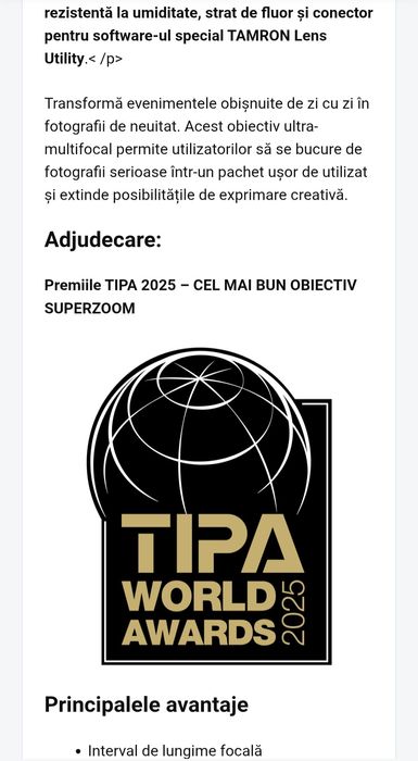 Obiectiv Tamron 50 300mm A069S