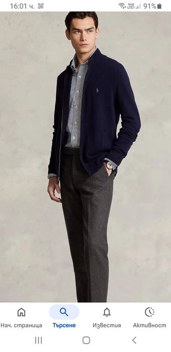 POLO Ralph Lauren Wool Full Zip  L НОВО ОРИГИНАЛ Мъж Вълнени с цял цип