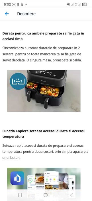 Airfryer philips seria 3000NA 351/00