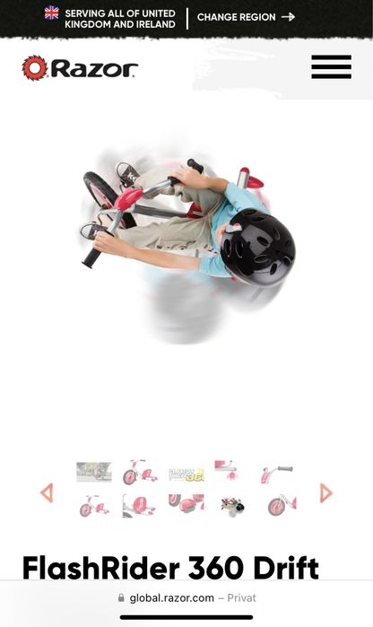 Drift cart razor riprider cu scantei - folosit o data