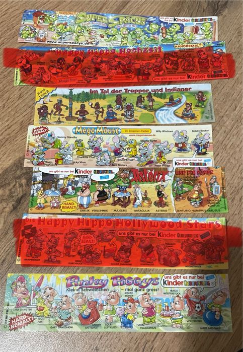 Вкладыши от kinder