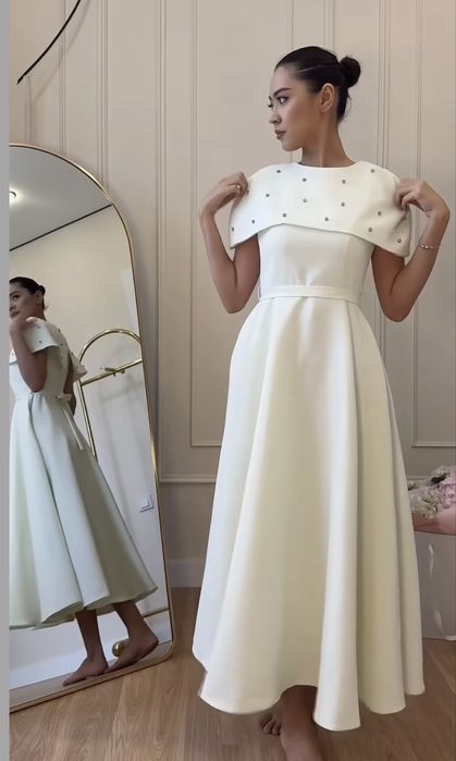 Платье с кейпом от Omir Collection