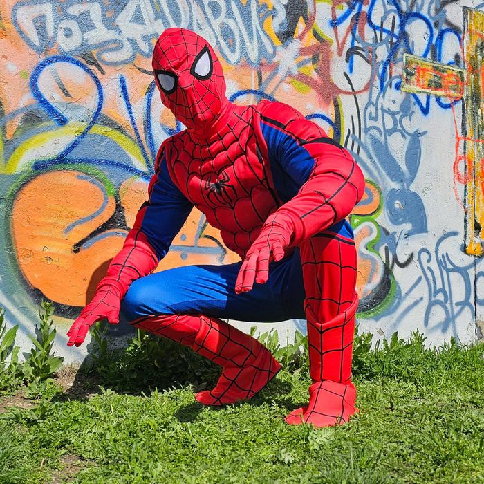 Costum Spiderman Barbati Muschi Super Erou Premium