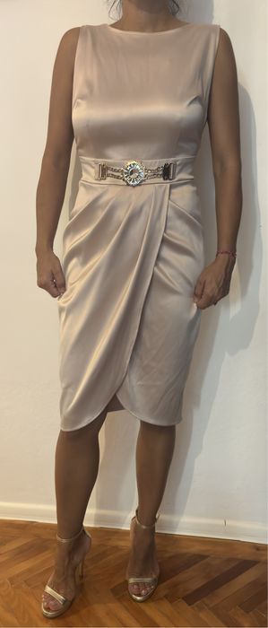 Rochie satinata nude
