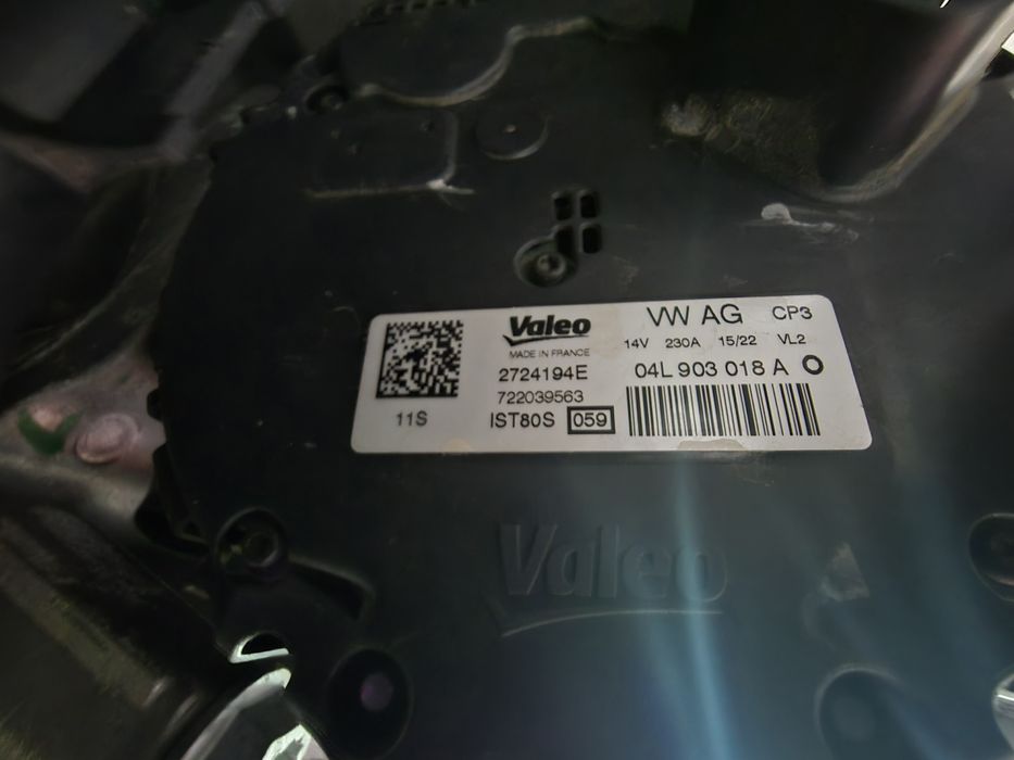 Алтернатор за Audi 14V 230A 04L 903 018 A/ Подходящ за А4,А5,А6,А7,Q5
