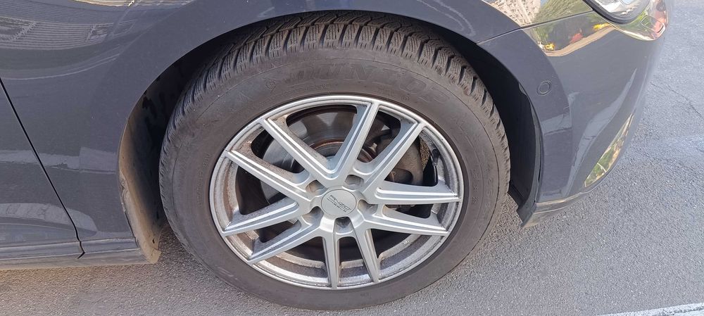 Vând jante Anzio aliaj 17" echipate cu cauciucuri iarnă pentru VW B8