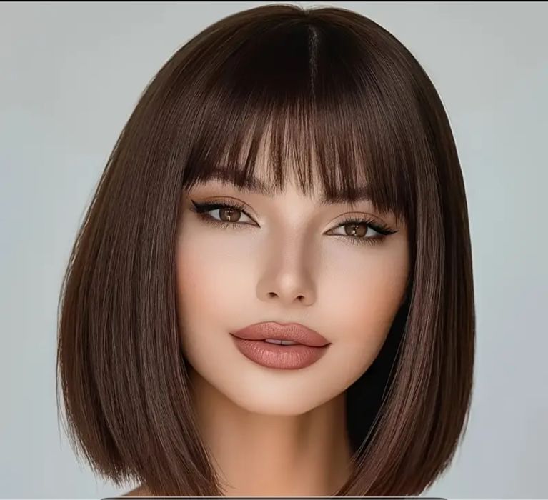 Кестеняво червеникава дълга луксозна  перука