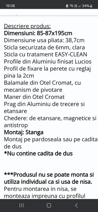 Vand ușa glisanta noua