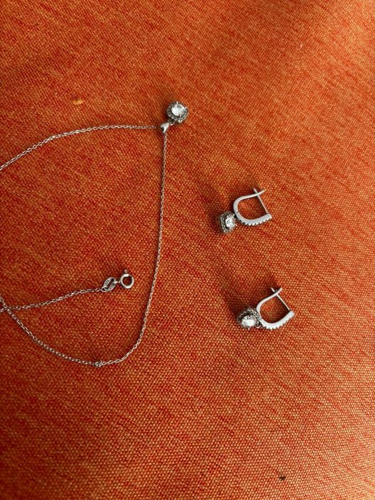 Серьги и цепочка (набор)