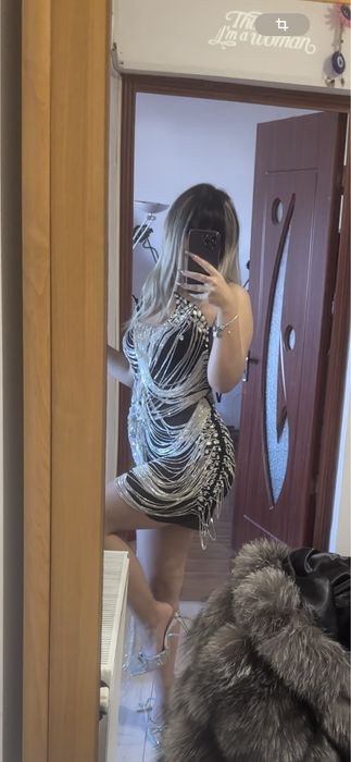 Rhinestones Diamond Dress Rochie cristale