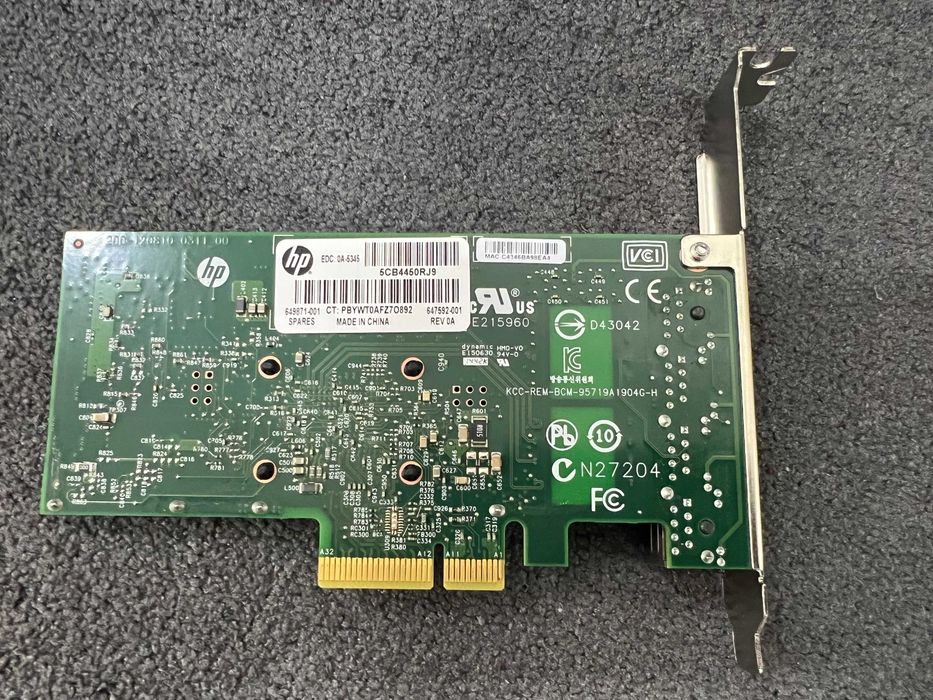 Сетевой адаптер HP Ethernet 1Gb 4-port 331T Adapter HP Gen7 Gen8