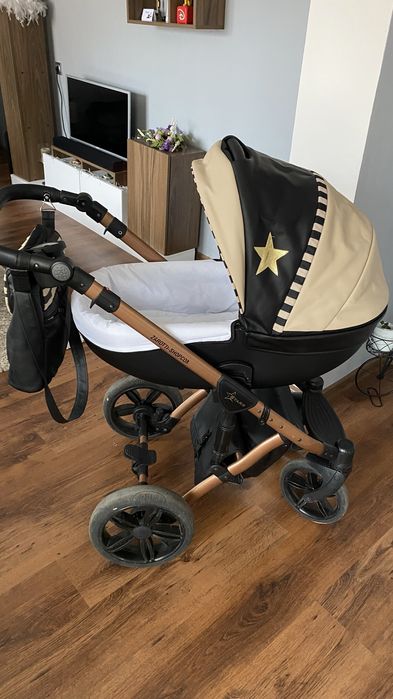 Бебешка количка 3 в 1 Dada Paradiso Stars Gold