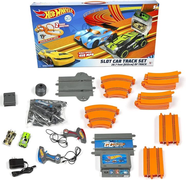 Hot Wheels Писта с количка - Slot Track Set (632 см) – Огромно трасе!