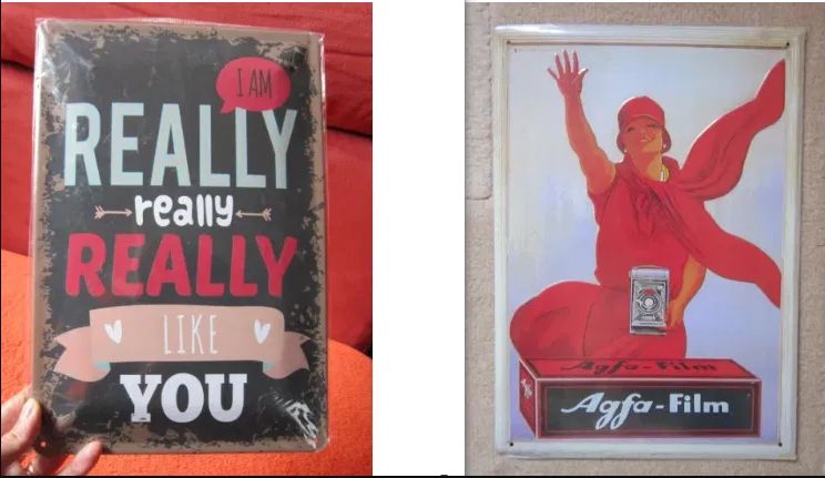 reclama metalica -Shell,Agfa Film,Arc de Triomphe,I am really like you