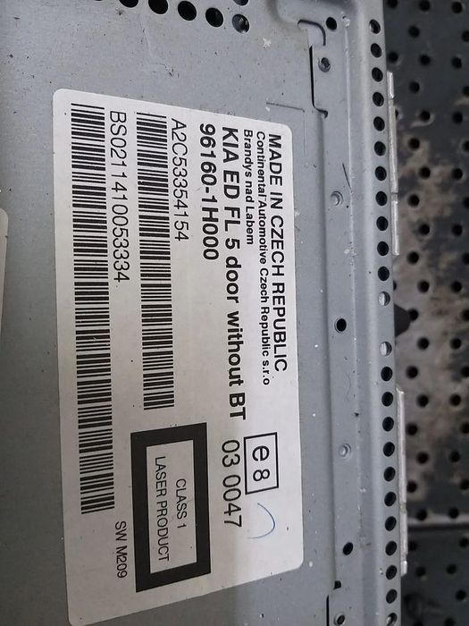 Radio cd player mp 3 kia ceed 1 961601h000