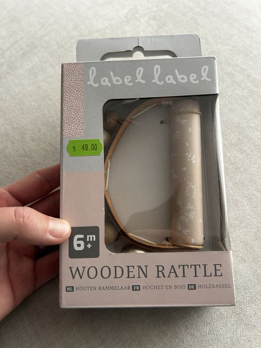 Jucarie din lemn Tamburina cu clopotei Label Label