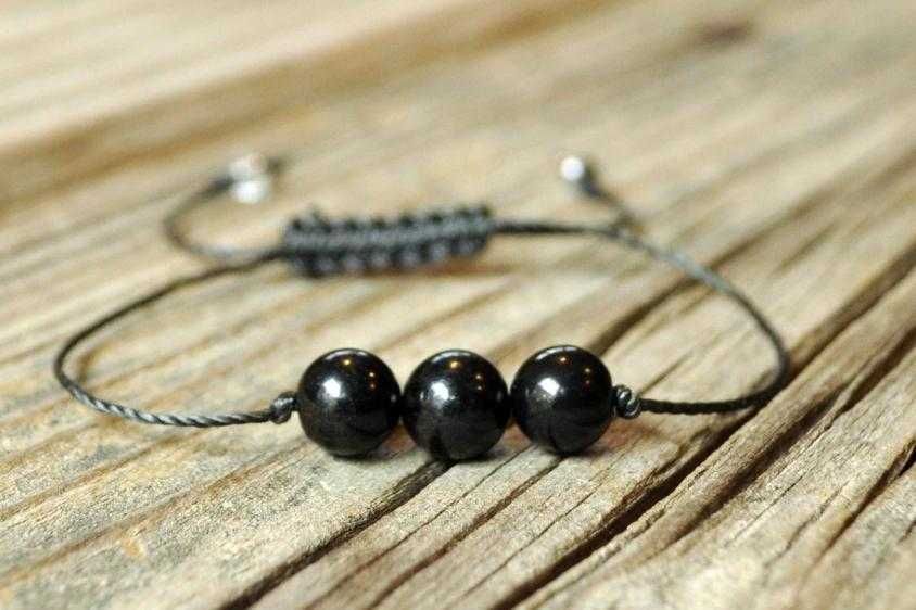 EMP EMF ЕМП Защитна Гривна от Шунгит Разсейва Електромагнитните Вълни