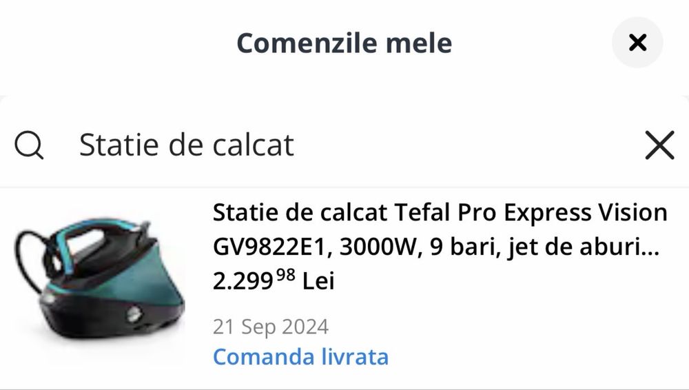 Statie de calcat Tefal Pro Express Vision GV9822E1