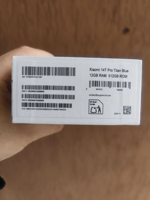Чисто нов Xiaomi 14T Pro 12/512 Gb Blue 36м гаранция Xiaomi/ Бартер