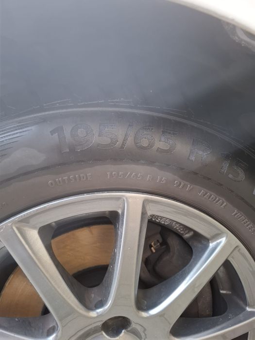 Vînt roți complete W ,jante aliaj Rial Milanocu amvelope de vara 195/6