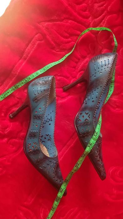 Pantofi stiletto turquoise