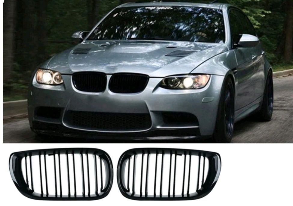 Grilă Dublă “Nari” BMW Seria 3 E46 2002-2005 – Negru Lucios