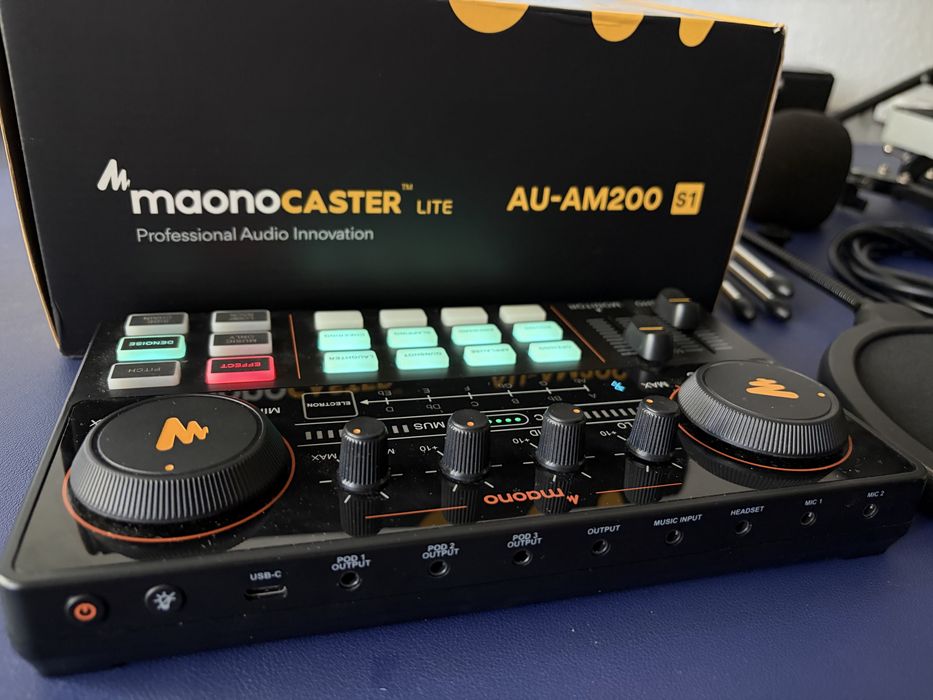 Set microfon+Maonocaster+brat microfon podcast+++