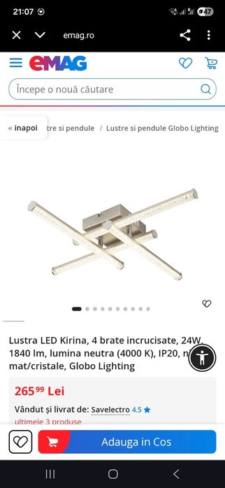 Lustra led  4 brate