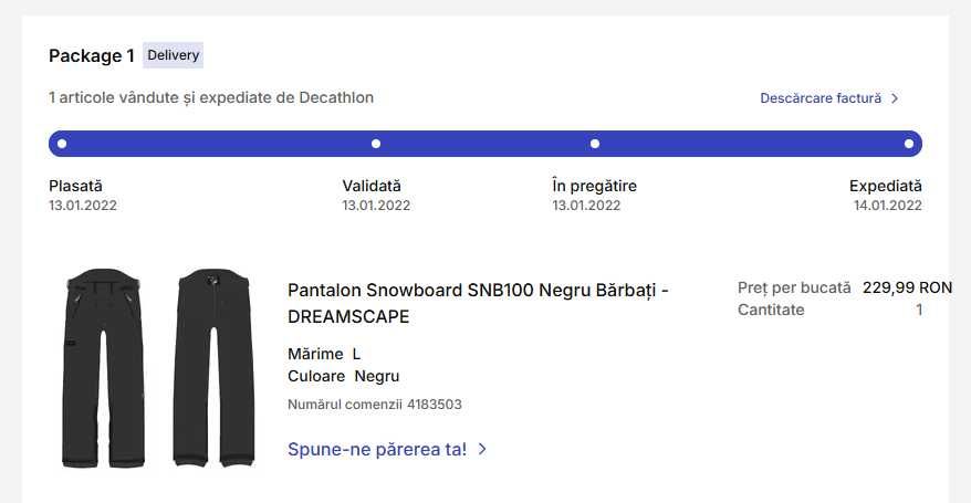 CADOU CRĂCIUN - Pantalon Snowboard SNB100 Negru Bărbați - DREAMSCAPE