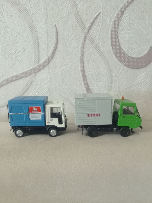 Модельки грузовиков в масштабе 1/43.