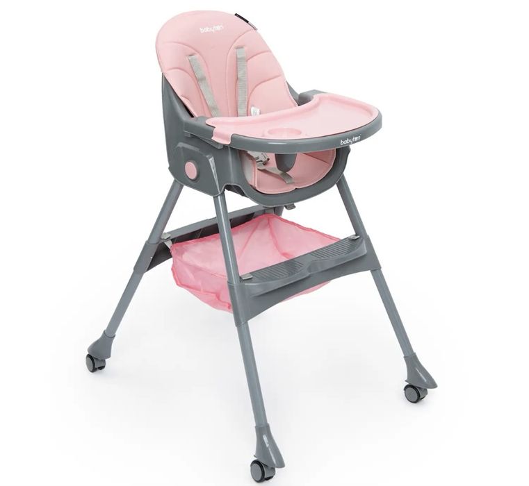 Стульчик для кормление розовый