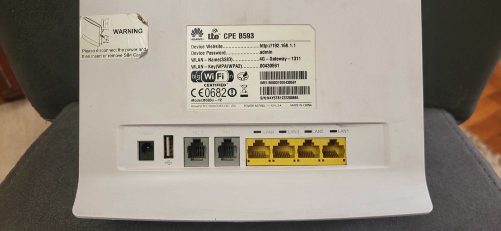 HUAWEI 4G LTE B593u-12 Router  liber de retea 150Mbps