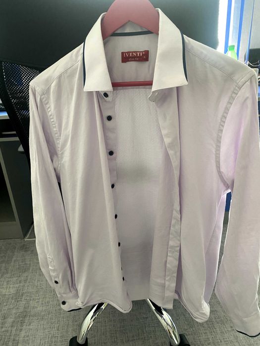 Официална мъжка риза за сватби , балове или кръщене. Slim Fit размер L