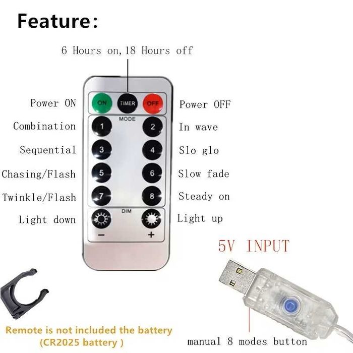 LED светеща завеса 3Mx3M USB захранване