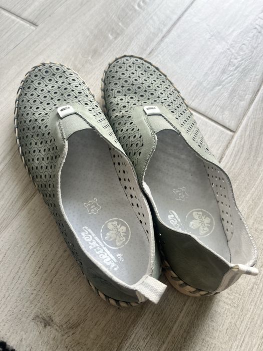 Pantofi dama perforati piele naturala 40
