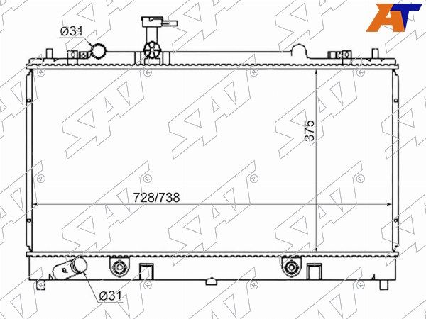 Радиатор Mazda Atenza