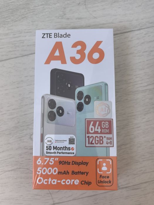 ZTE blade A36 черный цвет
