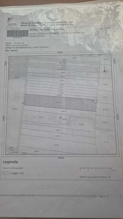 Teren extravilan 10.000 mp – Glina, | Stâlp curent la teren | TVA