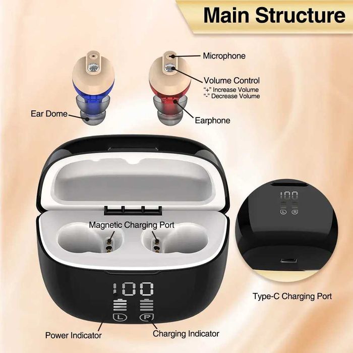 Aparate Auditive Delmicure VHP-1633 Digitale cu Stație de Încărcare