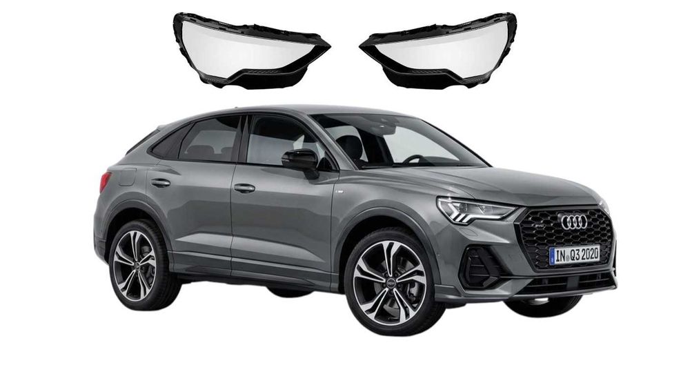 Стъкла за фар Audi Q3 2018-2021, Капаци за фарове Audi Q3 F3