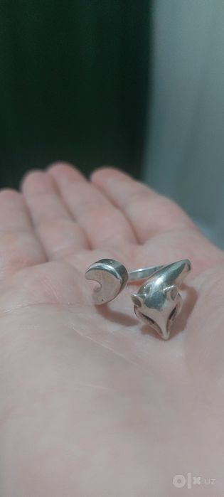 Серебряное кольцо лиса