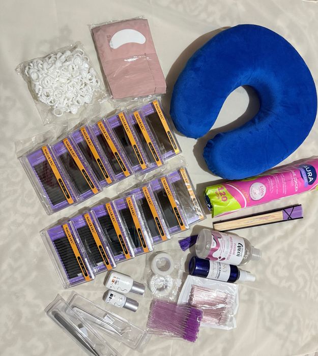 Продам готовый набор для наращивания ресниц (б/у 1 раз)