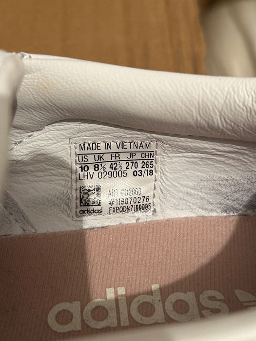 Слипоны Adidas из натуральной кожи