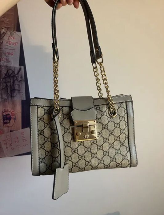 Geanta Gucci gri bej noua