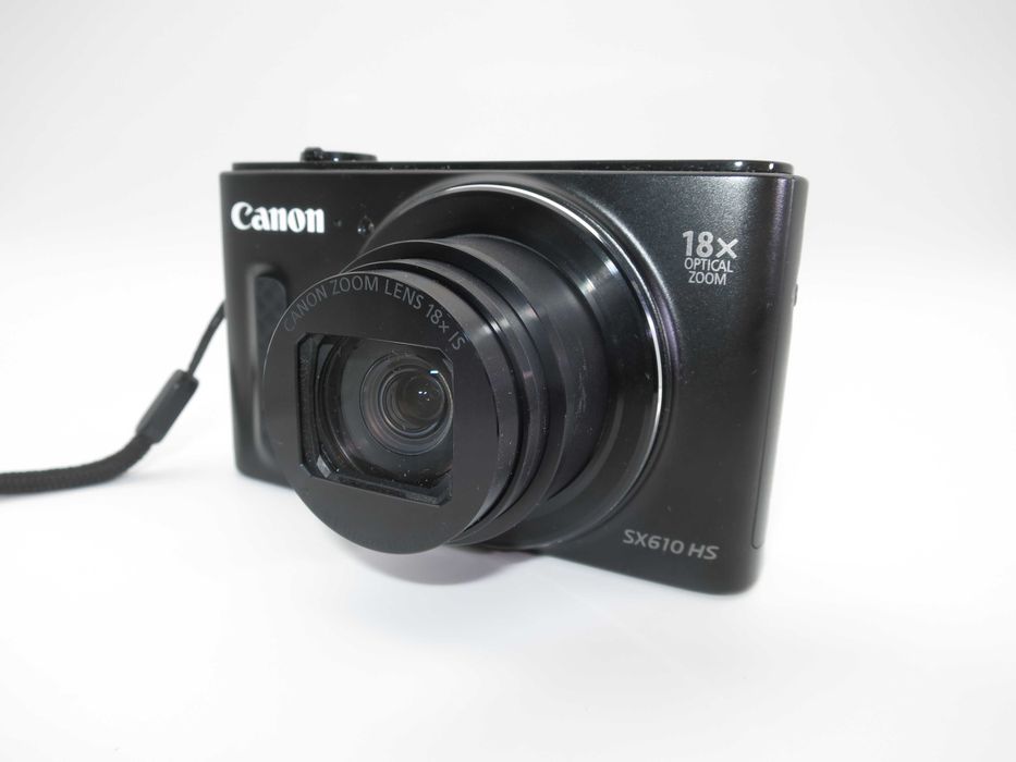 Canon PowerShot SX610 черен ултра компактен цифров фотоапарат, дигитална камера, 18х оптичен зум, Wi-Fi, NFC, Full-HD видео, като НОВ - работи отлично