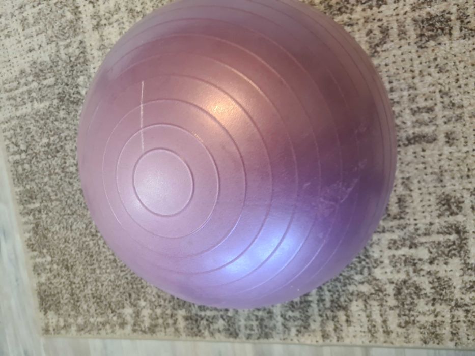 Minge Fitness / Pilates USA PRO – Roz Metalizat, 65cm