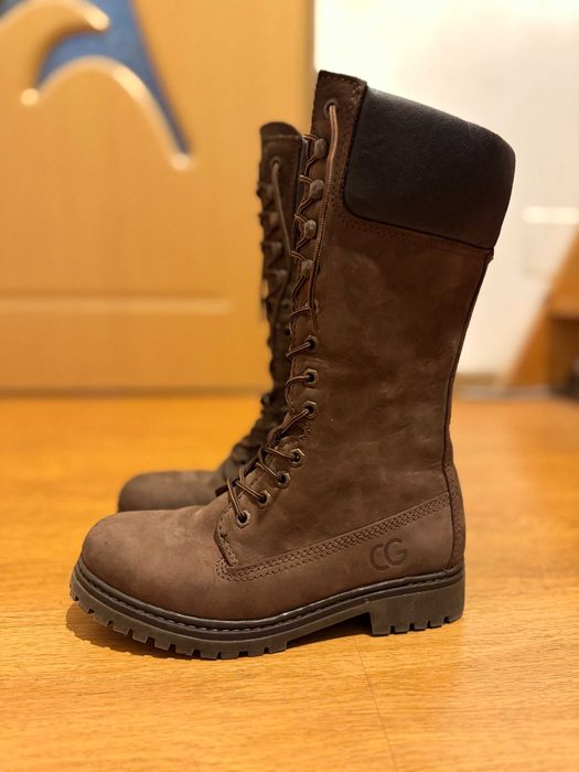 Ghete CG piele întoarsă, militare combat, mărimea 37, iarnă