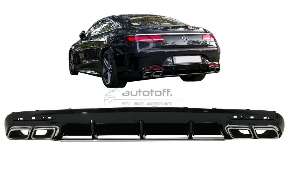 Difuzor bara spate compatibil cu Mercedes S-Class Coupe C217 (2014+) S63 Facelift Design