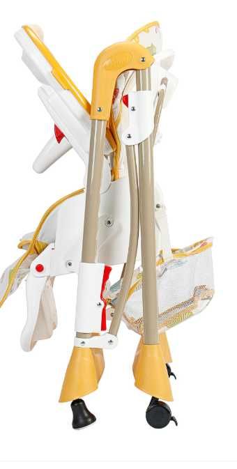 Scaun de masă pentru bebeluși – Wunderkid Loofy (Alb/Portocaliu)